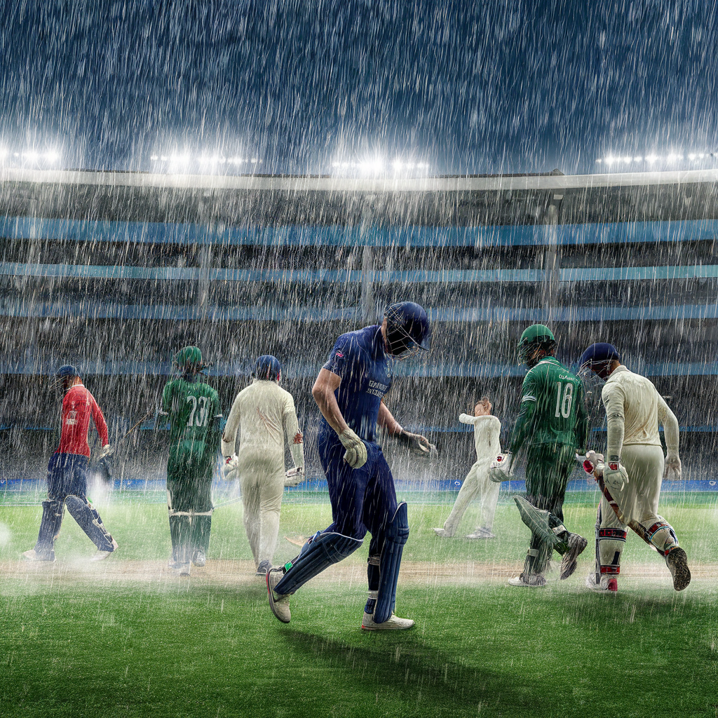 Rain Causes Match Abandonment Between England and Pakistan